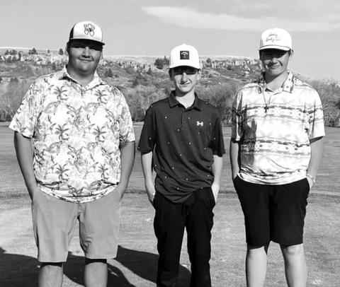 Returning letterwinners for the Timber Lake Panther golf team are (l-r) Hayden Thompson, Kruz Lindskov,and Hadley Thompson. The Thompson brothers were both state tournament qualifiers last season.
