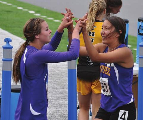 Dupree runners RaeLynn Vines and Charly Etzkorn