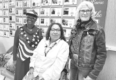 “Daddies Dreams” performers (l-r) Joyce Jefferson, Geraldine Goes In Center, and Lillian Witt