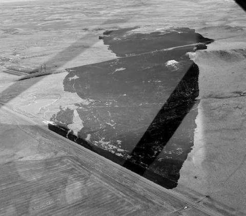 An aerial view of the Axle Fire shows the 300 acres that were burned along the Perkins County line. This photo was taken and submitted by local pilot Keith Dorsey.