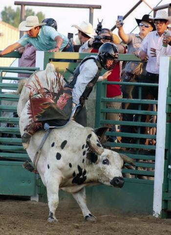 Timber Lake cowboy Thane Keller was among the 29 participants in the Cowboys Care Bull Bash held in Isabel on Saturday, July 13. The event was a fundraiser for the Horizon Health Foundation. See more bullriding photos on the Topic Facebook page. Photo by Jon Flatland