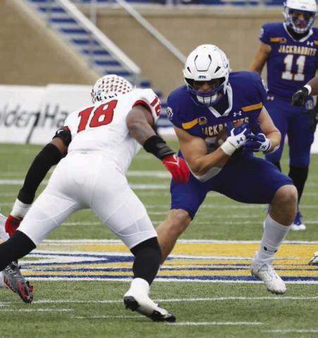 South Dakota State University tight end Tucker Kraft, a 2019 graduate of Timber Lake High School, announced this week that he will declare himself eligible for the NFL Draft at the end of the 2022 season. The Jackrabbits are the top-seed in the FCS playoffs. SDSU Photo