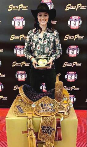 Tatum Ward, INFR Barrel Racing champion.