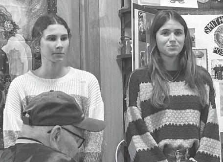 Girl’s State attendees Natalie Lawrence, left, and Meredith Maciejewski, spoke at the Isabel Veteran’s Day Supper on Sunday to relay their experiences at the week-event. Both said they now have a new-found respect for the way government works and the election system. Their attendance at Girl’s State was sponsored by the Isabel American Legion Auxiliary. Also attending Girl’s State but unable to attend the supper was Joie LeBeau.