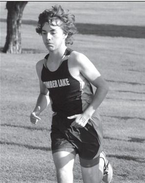 Timber Lake’s Charlie Hornick posted a 20th place finish at the Little Moreau Conference Cross Country Meet held Monday, Sept. 25, in Lemmon. The Dupree Tigers captured the boys varsity team title at the event. Photo by Jon Flatland