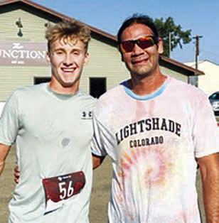 Gracen Hansen, left, and Beau Kingfisher were the top finishers in the Grounded Coffee Rise &amp; Grind 5K held Saturday, Aug. 26. in Timber Lake. Hansen finished 25 seconds ahead of Kingfisher to win the event.