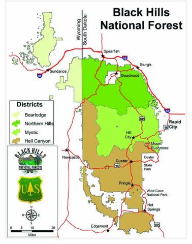The Black Elk Wilderness was congressionally designated in 1980 and spans 13,534 acres in the center of the Black Hills National Forest in western South Dakota.