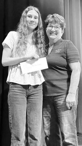 Natalie Lawrence received the Frank Seiler Memorial Scholarship presened by Donna Seiler and family.