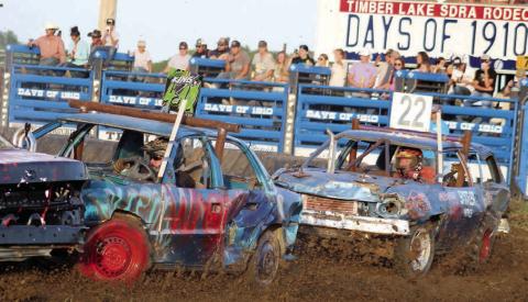 Father and son from Pierre thrash the field at annual Days of 1910 demolition derby