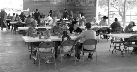 About 100 residents and guests enjoyed hamburgers, brats and a lot more during the Isabel Community 4th of July Potluck sponsored by the Isabel Future Visions group on Friday evening, July 4 the Pavilion at the Community Center before enjoying an impressive fireworks show courtesy of the Isabel Fire Department at dusk. Photo by Jon Flatland