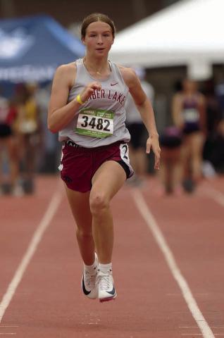 Eighth grader Josie Boldt was the top point-getter for the Timber Lake girls at the South Dakota State High School Track &amp; Field meet last weekend in Sioux Falls. She finoshed third in the 200 meter run and fourth in the 100 meter run. Her 200 meter effort broke a 22-year-old record set by Savannah Linderman in 2004. Photo by Marie DuPreez