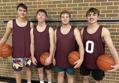 The Timber Lake Panthers will open the season at Lemmon on Friday, Dec. 13, for a boys and girls doubleheader. Leading the Panthers are four returning letterwinners, l-r, Kanton Hunt, Cole Ducheneaux, Treyton DuPreez and Treyden Beer. Ducheneaux is the only one of the four to start last season.