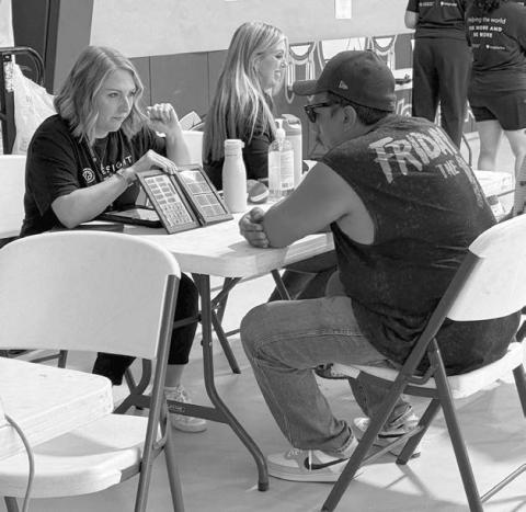 Dozens of licensed optometrists were part of a free, four-day vision clinic in Eagle Butte last week that served nearly 1,000 area residents. Photo by CRYP