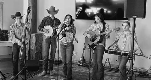 Family bluegrass group the Bluestems from Elgin, ND, provided some toe-tapping musical entertainment at the Triple R Ranch/The Sanctuary third annual fundraiser on Sunday, March 2, south of Isabel.