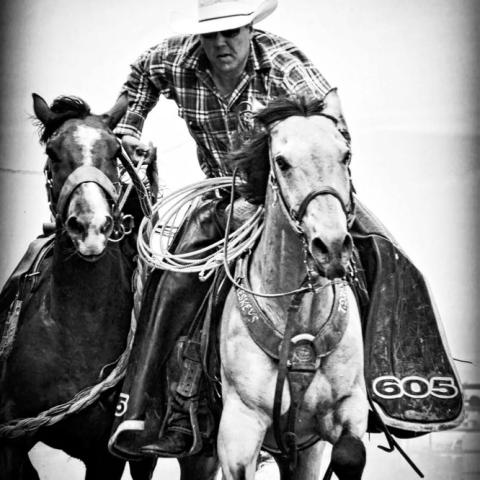 Longtime PRCA rodeo pickup man Tucker Stocklin of Isabel recently announced his retirement at the end of this season. Courtesy Photo