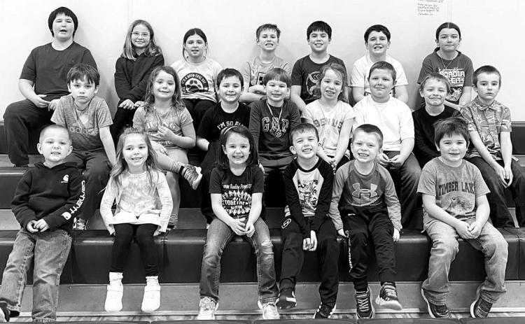 FRONT (L-R): Ryder Schrempp, Charlie Long, Lochlyn Goldade, Bryson Long, Trevor Aberle, Blane Biegler; 2ND ROW: Zeph Jewett, Cassidy Winterberg, Tash Paxton, Baylor Lei, Elizabeth Keller, Hank Anderson, Ben Mareska, Camden Goldade; BACK: Carter Webb, Sophia Gross, Finley Boldt, Taitum Cody, Glen Mowrer, Luke Biegler, Rosaleigh LaChance.