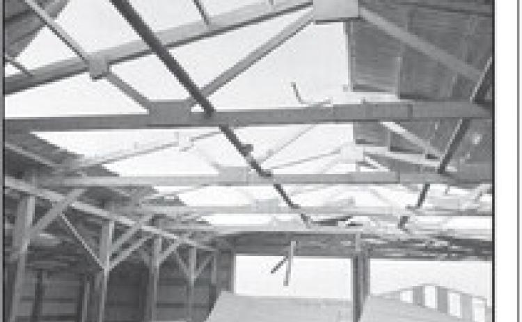 Straight-line winds up to 80 mph tore the roof off