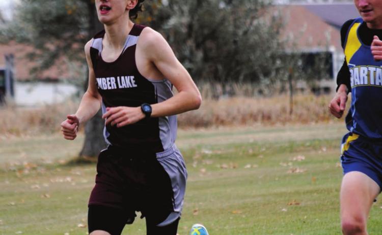 Timber Lake junior Ian Beyer won the Region 4B cross country title Oct. 14 in Gettysburg and qualified for the state meet Oct. 24 in Rapid City. Photo by Mary Farlee