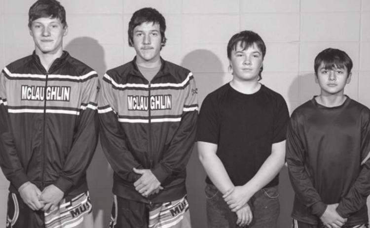 McLaughlin/Timber Lake Wrestlers (L-R): Thane Keller, Carson Schrempp, Brady Maher, Ethan Ward.