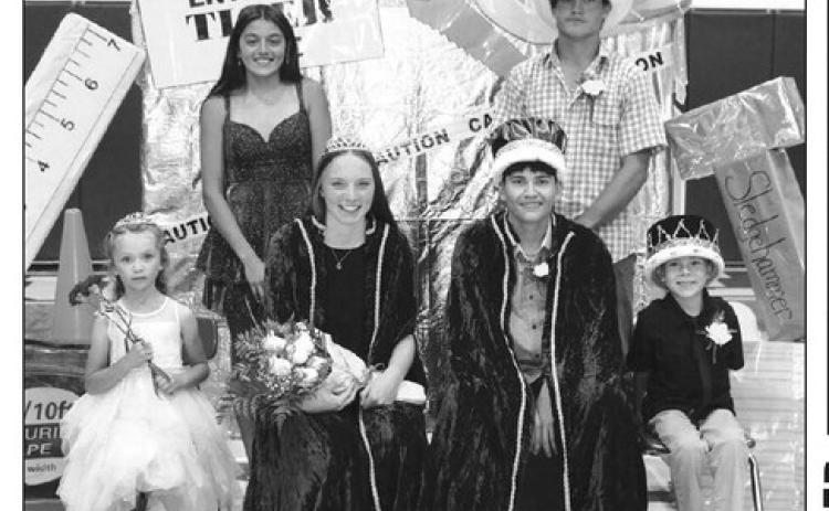 The 2023 Dupree High School Homecoming Royalty includes (front, l-r) Princess Logen Albertson-Birkeland, Queen Taylee Jewett, King Elijah Brewer, and Prince Hendrix Emery. In the back row (l-r) are First runner-up to the Queen - Kamari Jensen and first runner-up to the King - Bobby Brewer. Photo by Patty Peacock