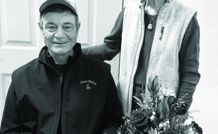 Retiring board members Jay Jones and Jean Tehle were presented with gifts at the annual meeting of the Timber Lake &amp; Area Historical Society on October 18.