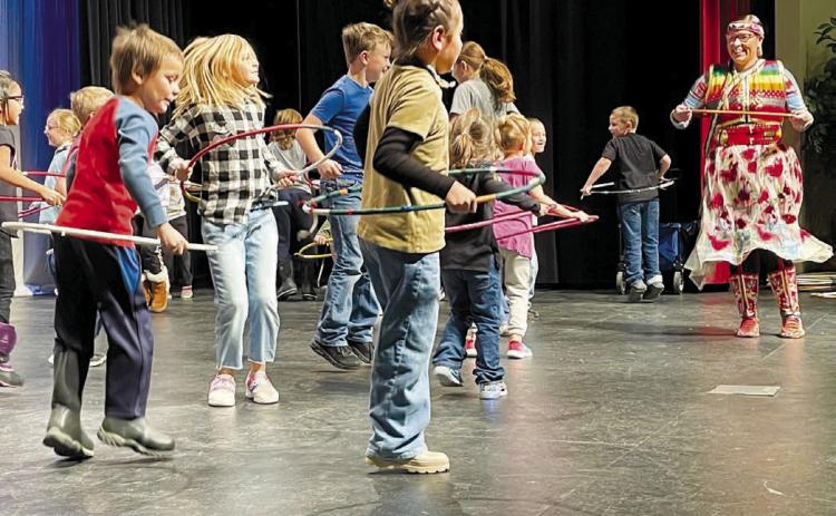 Starr Chief Eagle brings hoop dance to students