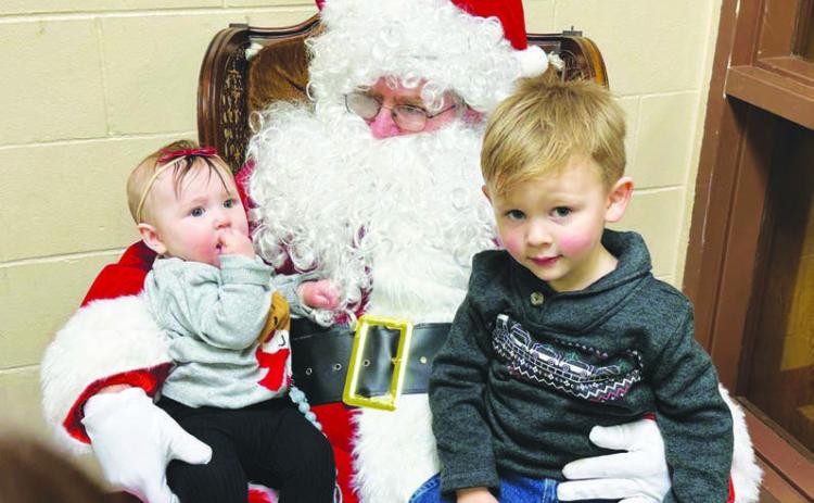 On Santa’s lap