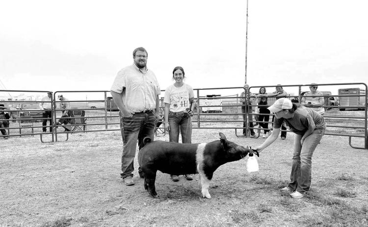 The grand champion 4-H market swine was shown by Merissa Meyer.