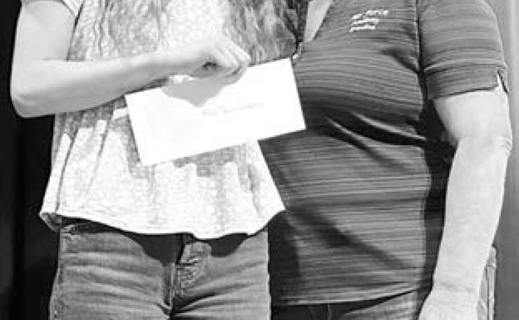 Natalie Lawrence received the Frank Seiler Memorial Scholarship presened by Donna Seiler and family.