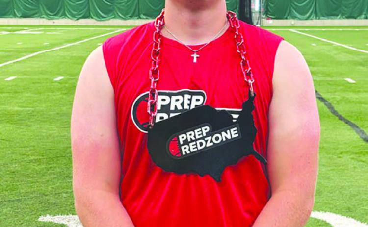 Mason Bickel, a freshman at Timber Lake High School, earned the title of MVP of the Offensive Linemen at the Prep RedZone football camp in Aberdeen on May 10.