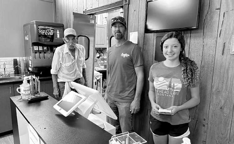 Opening day at the cafe
