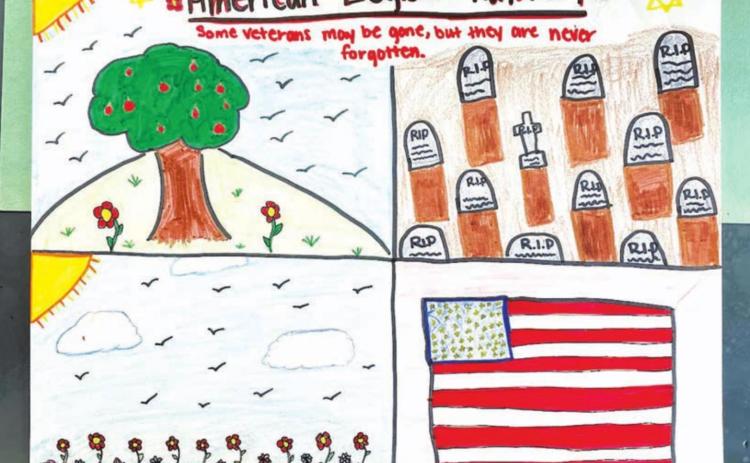 Poppy posters pictured were made by Ruby Maher (ABOVE) and Jaymee Archambault (LEFT). Both are seventh graders at Timber Lake School.