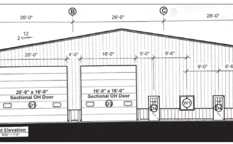 Bids for a new 80 x 100 foot highway shop will be opened at the April 7 meeting of the Dewey County Commission. Plans and specs for the building, to be located north of the Timber Lake rodeo grounds, were prepared by North Central Steel of Mobridge. The bid notice appears on page 18 of this issue and bid documents are available at the Dewey County Auditor’s Office in the Courthouse.