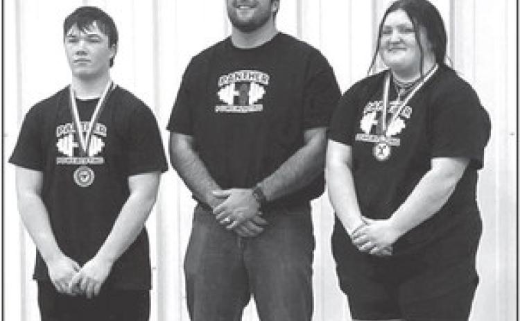 Brady Maher, Coach Jakways Mendoza, and Anna Kraft