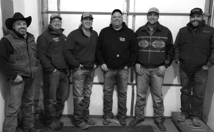 Directors of the Timber Lake Rodeo Association. L-R Archie Hulm, Rusty Gebhardt, Patrick Maher, Richard Gross, Jace Booth, Ben Bieber).
