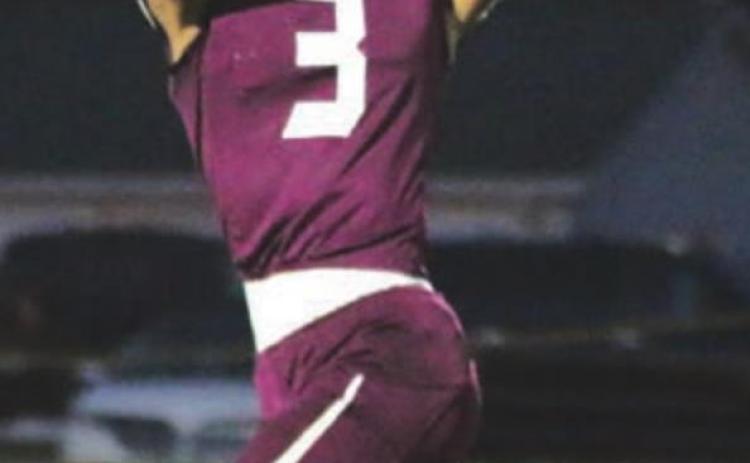 Chazz Gabe hauls in a pass in the Panthers’ win over Harding County. Photos by Jon Flatland