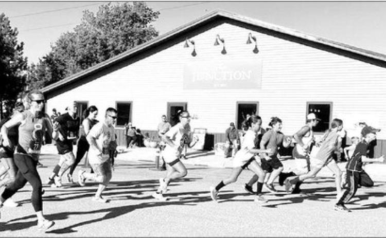 Participants ages 11 and older take off from The Junction for the 5K race.