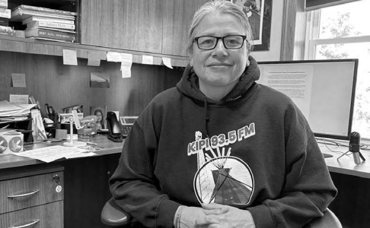 Chaz Jewett is the station manager at KIPI-FM, the tribally-owned and funded radio station that broadcasts from Eagle Butte. Photo by Jon Flatland