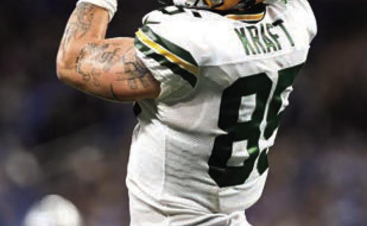 Green Bay Packer tight end and Timber Lake native Tucker Kraft has brought national attention on himself and his hometown. Photo courtesy of Green Bay Packers